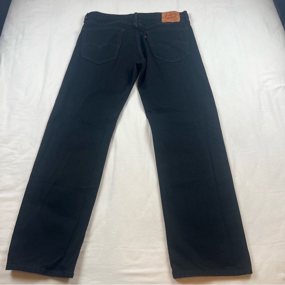 Levi’s 505 Men’s Straight Leg Black Jeans 36x32 Classic Denim - Picture 3 of 12